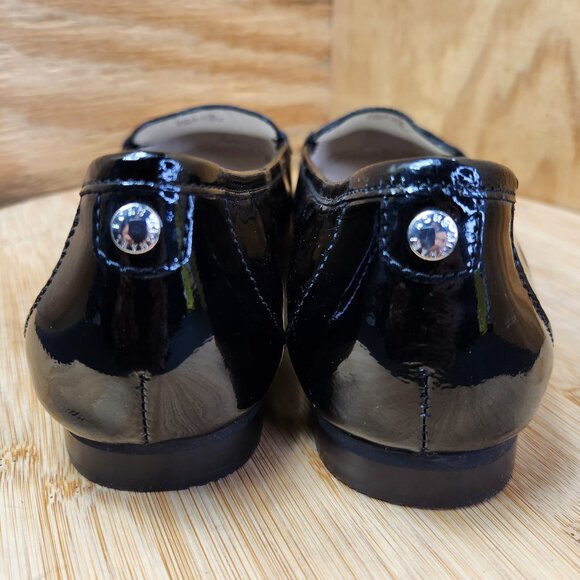 Michael Kors Bayville Womens Black Patent Leather Loafer Flats Size 8.5 - Picture 5 of 9